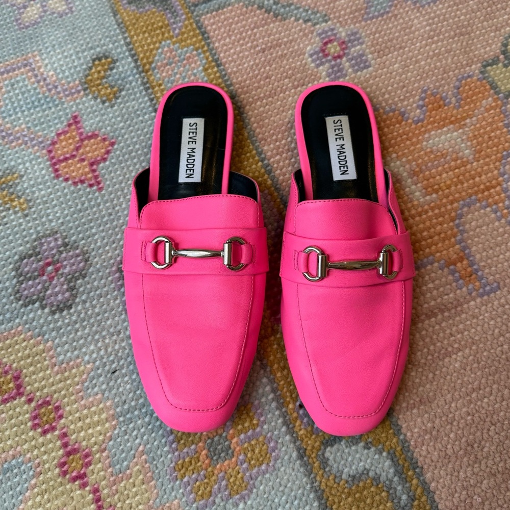 Pink Steve Madden Mules